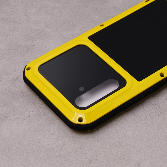 Love Mei Case for Samsung Galaxy A54 5G, armored with glass, yellow