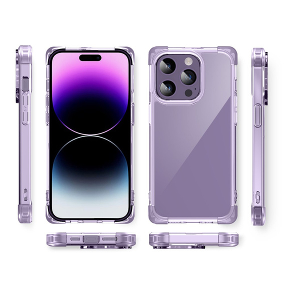 Case for iPhone 14 Pro, ERBORD CornerShield, purple