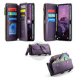 Flap case for Samsung Galaxy A17 5G, wallet with lock and straps - purple
