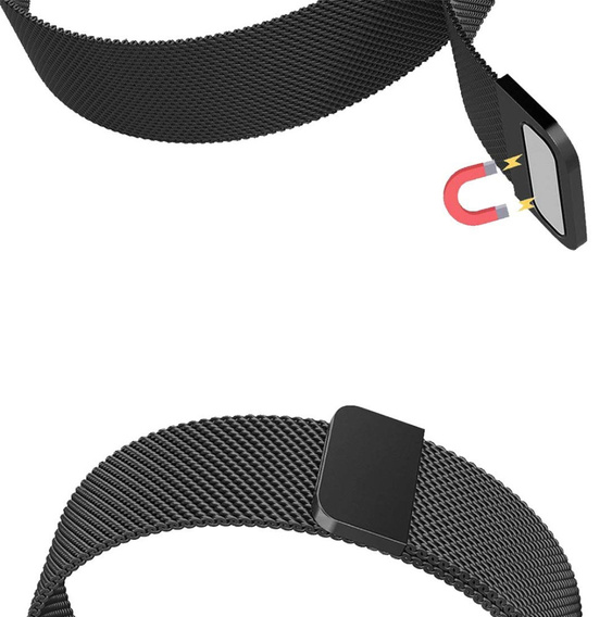 Milanese bracelet 18mm for Garmin Vivoactive 4S, Black