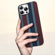 Case for IPhone 16 Pro, Aramid Fiber Slim Case, for MagSafe, blue / red