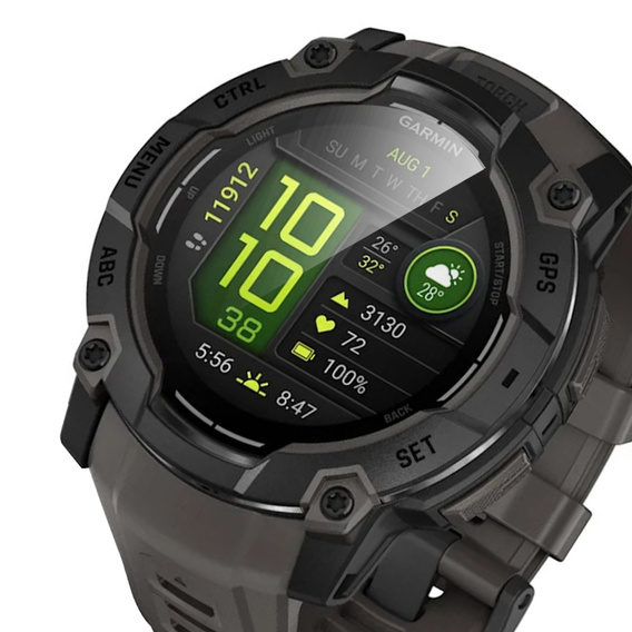 2x ERBORD Hybrid Glass for Garmin Instinct 3 50mm