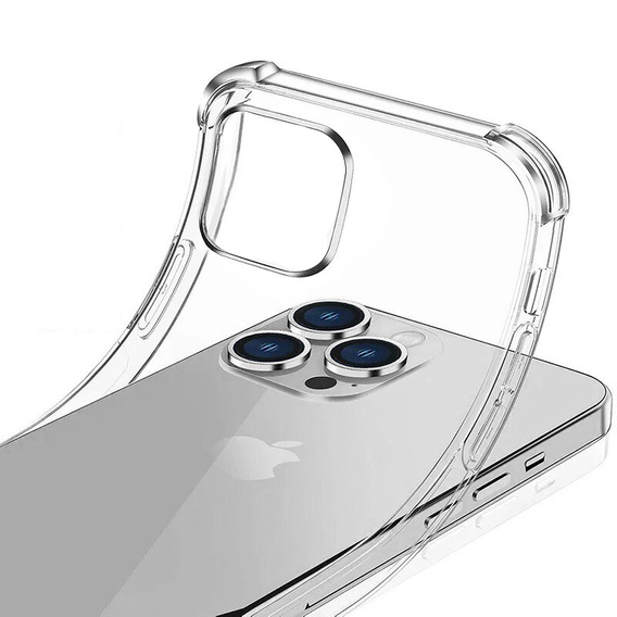 Case for iPhone 16 Pro, Erbord Dropproof, transparent + Glass
