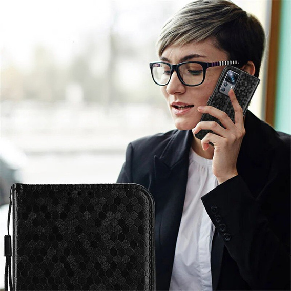 Flip case for Samsung Galaxy M15 5G, Wallet Rhombus, black
