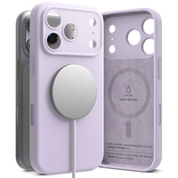 Ringke Case for iPhone 17 Pro Max, Silicone Magnetic MagSafe, Light Purple