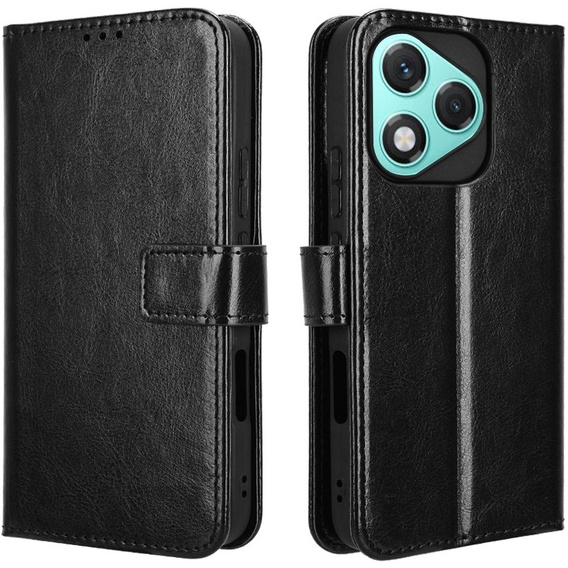 Flip case for Honor 400 Lite, Crazy Horse Wallet, black