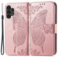 Flip case for Samsung Galaxy A13 4G, Butterfly, pink
