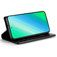 Flip case for Samsung Galaxy S23, ERBORD Waxy Wallet, black