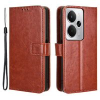 Flip case for Realme 14 5G / Realme 14T 5G, Crazy Horse Wallet, brown