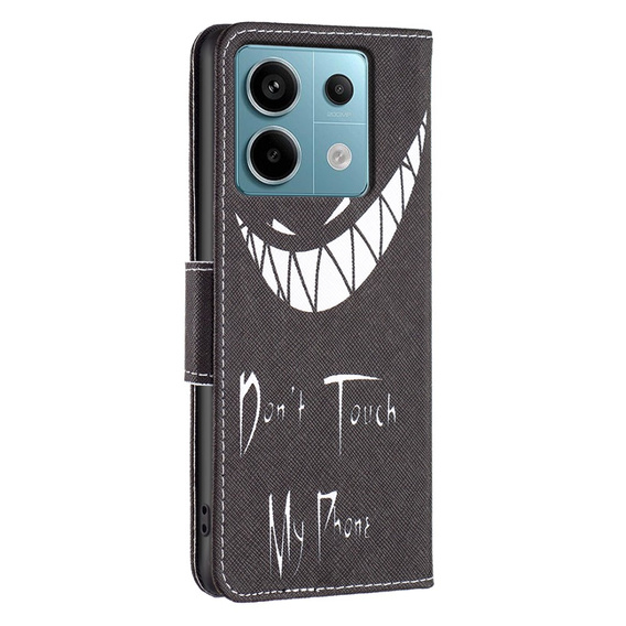 Flip case for Xiaomi Redmi Note 13 Pro 5G, Wallet, Don't Touch My Phone black