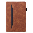Case for Samsung Galaxy Tab A8 10.5 SM-X200 SM-X205, Classic, with space for stylus, brown