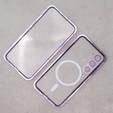 Magnetic Dual Glass MagSafe case for Samsung Galaxy S23, purple