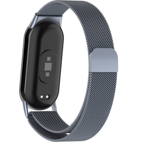 Milanese Bracelet Strap with Case for Xiaomi Smart Band 10 / 9 / 8, grey