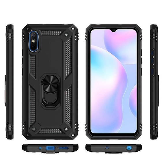 Armor Case for Xiaomi Redmi 9A, Nox Case Ring, black