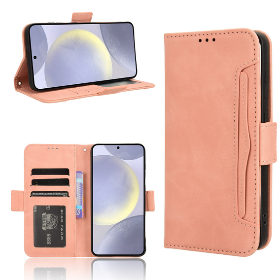 Flip case for Samsung Galaxy S25 FE, Card Slot, pink