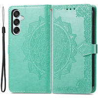 Flip case for Samsung Galaxy M15 5G, Mandala, green