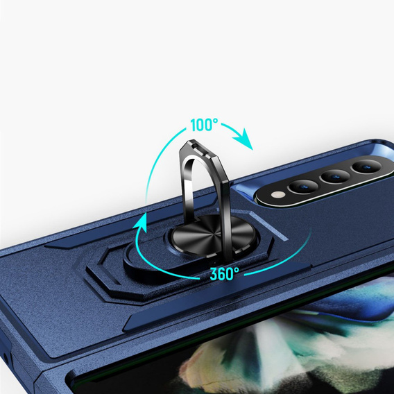 Armor Case for do Samsung Galaxy Z Fold 4 5G, Nox Case Ring, blue