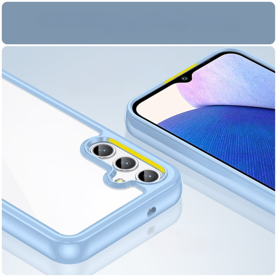 Case for Samsung Galaxy A14 4G/5G, Fusion Hybrid, transparent / blue