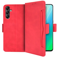 Flip case for Samsung Galaxy A14 4G/5G, Card Slot, red