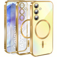 Case for Samsung Galaxy A55 5G, Electro MagSafe, gold + Screen Glass