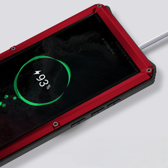 Case for Samsung Galaxy S22 Ultra, R-JUST, armoured, red