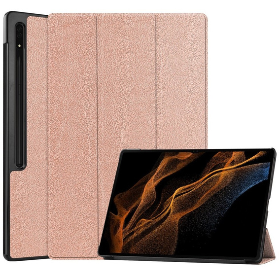 Case for Samsung Galaxy Tab S9 Ultra, Smartcase, pink rose gold