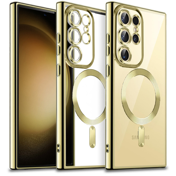 Case for Samsung Galaxy S23 Ultra, MagSafe Hybrid, gold