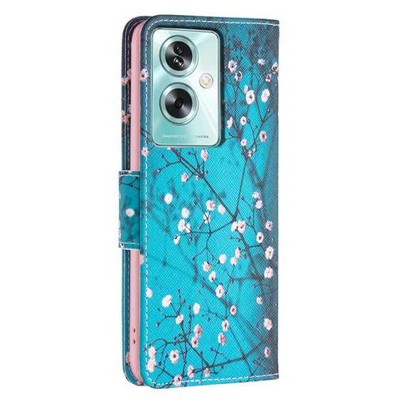 Flip case for Oppo A79 5G, Wallet, Sakura, blue