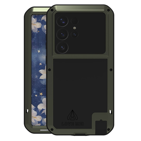 Love Mei Case for Samsung Galaxy S25 Ultra, armored with glass, green