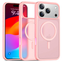 Matt Case for iPhone 17 Pro Max, for MagSafe, translucent pink
