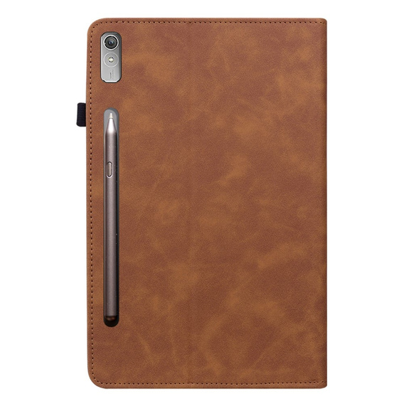 Case for Lenovo Tab P11 Pro Gen 2, Wallet Pen Slot, brown