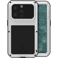 Love Mei Case for iPhone 15 Pro, armored with glass, grey