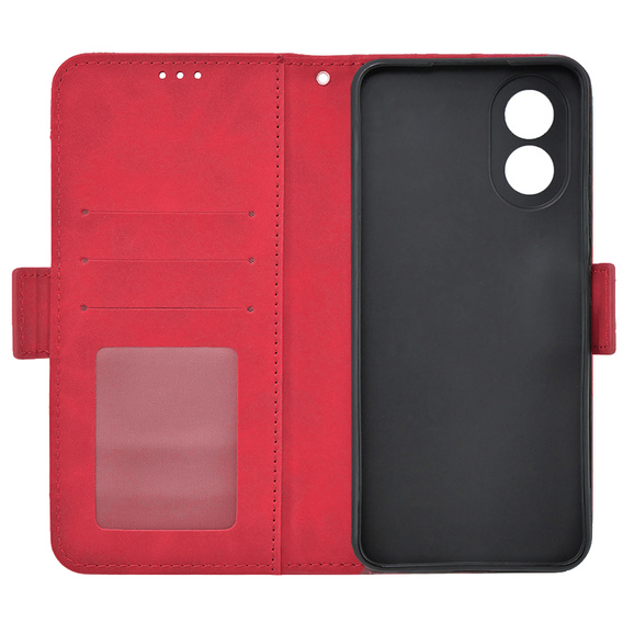Flip case for Oppo A38 4G / Oppo A18 4G, Card Slot, red