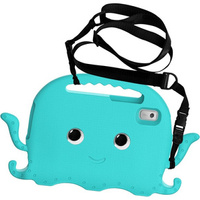 Children's case for Lenovo Tab M9, with handle, octopus, green