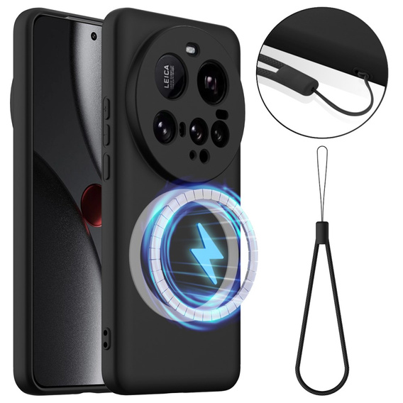 Case for Xiaomi 15 Ultra, Silicone MagSafe, black