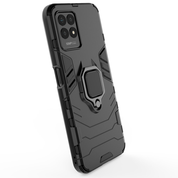 Case for Realme 8i, Kickstand Ring, black