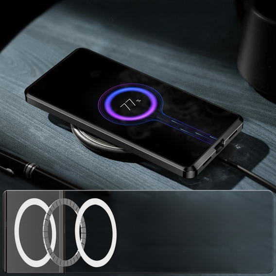 Camera Protection Case for Samsung Galaxy S23, CamShield MagSafe, transparent / black