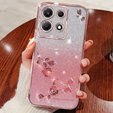 Case for Infinix Note 30 5G, Glitter Flower, pink rose gold