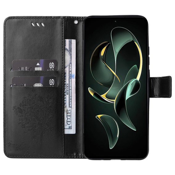Flip case for Xiaomi 13T / 13T Pro, tree, black