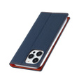 Flip case for iPhone 14 Pro, Litchi Skin Grain, dark blue