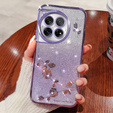 Case for OnePlus 12 5G, Glitter Flower, purple