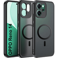 Matt Case for Oppo Reno 14, for MagSafe, translucent black