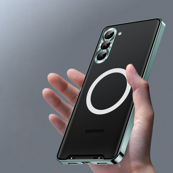 Camera Protection Case for Samsung Galaxy S24+ Plus, CamShield MagSafe, transparent / green