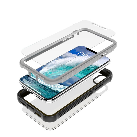 Case for iPhone XR, Shockproof, with film, black