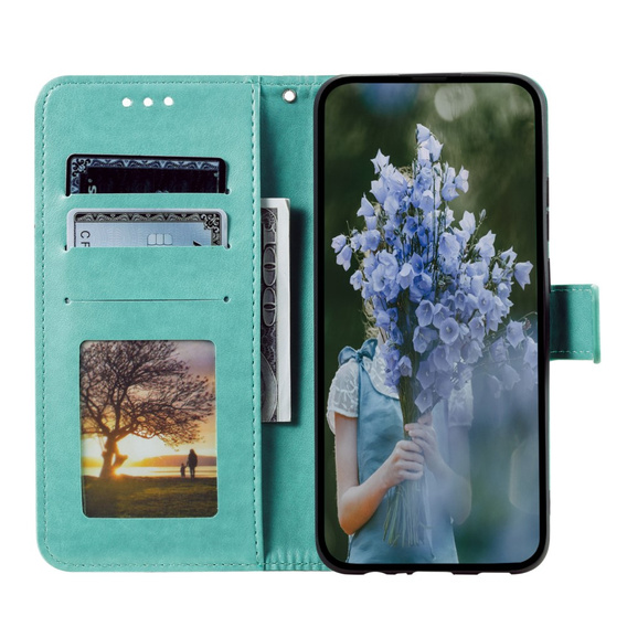 Flip case for Motorola Moto G73 5G, Mandala Flower, green