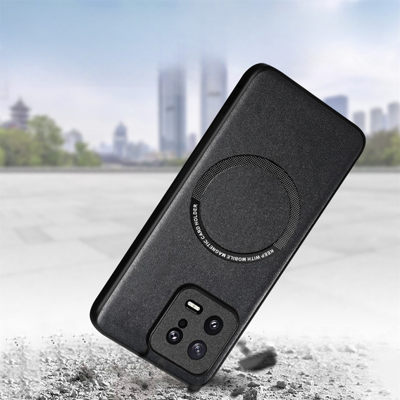 Case for Xiaomi 13, Leather Hybrid MagSafe, black
