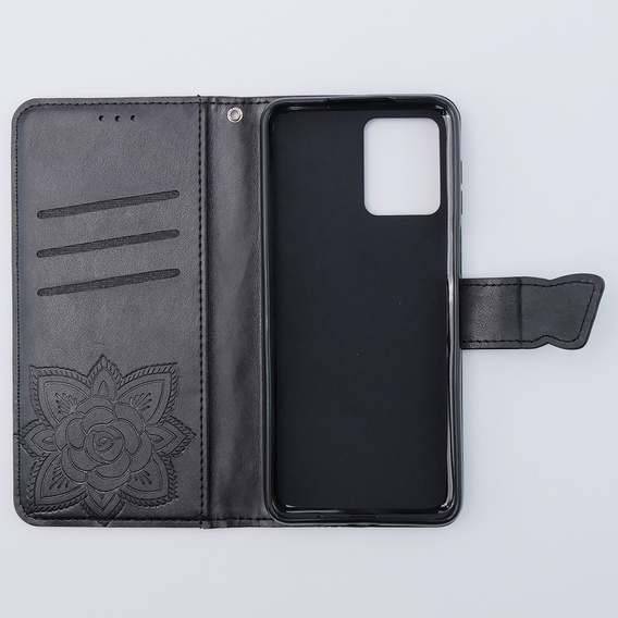 Flip case for Motorola Moto G54 5G, Butterfly, black