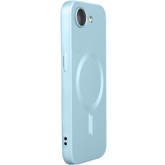 Case for iPhone 16E, ColorMag, for MagSafe, blue + 9H tempered glass