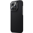 BENKS Kevlar Case voor iPhone 15 Plus, Carbon Fiber, black