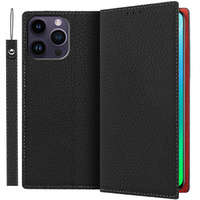 Flip case for iPhone 14 Pro Max, Litchi Skin Grain, black